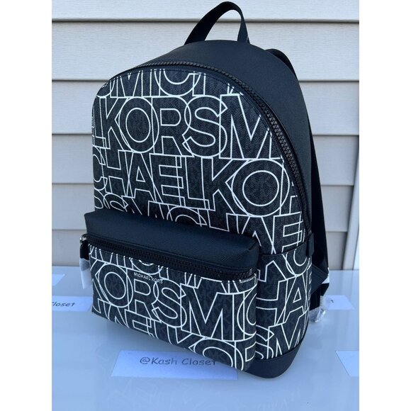 Michael kors backpack cooper large graphic MK signature Black - Picture 3 of 11